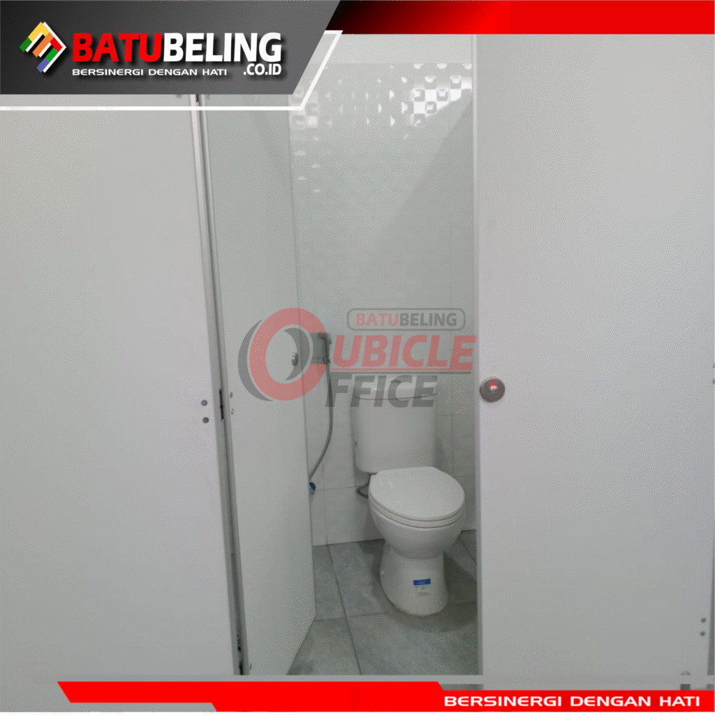 cubicle toilet putih
